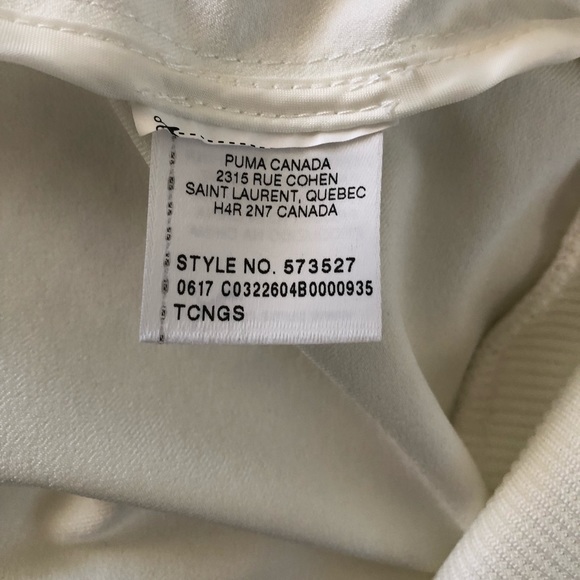 Puma Women’s Large Track Jacket - White/Red - Picture 4 of 6